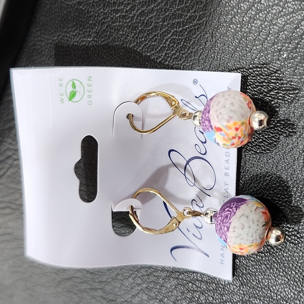 VIVA BEADS HANDMADE CLAY BEAD EARRING